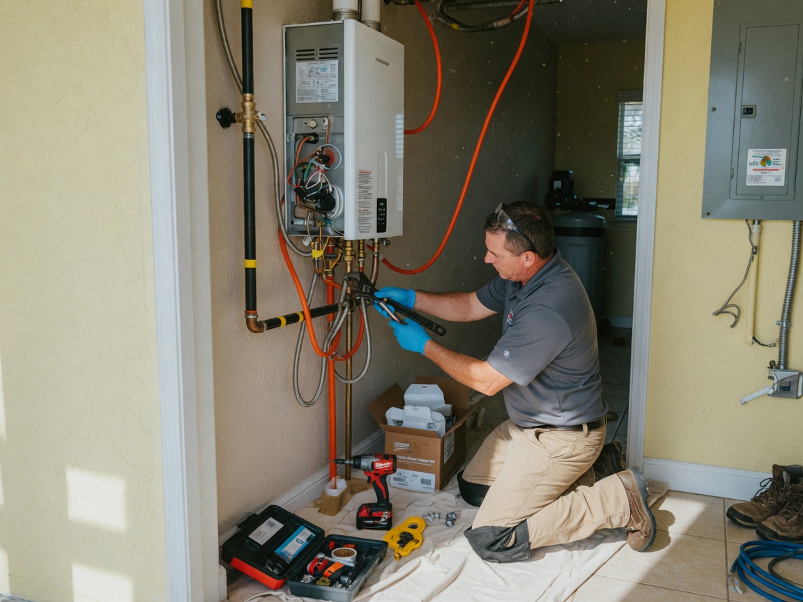 Tankless Water Heater Installation in Lehigh Acres, FL